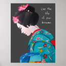 Recherche de peintures de geisha posters Japon