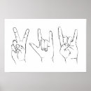 Zoek naar hand gebaren posters Gebaar