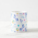 Recherche de motif licorne tasses Aquarelle
