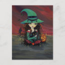 Recherche de petit chat noir cartes postales Sorcière