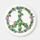 Recherche de peace sign magnets Floral