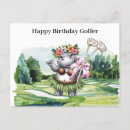Recherche de anniversaire golf cartes postales Golfeur