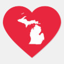 Recherche de michigan made autocollants Rouge