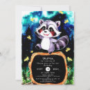 Recherche de raccoon anniversaire invitations Aquarelle
