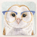 Recherche de verre hibou de dessous de dessous de verres Animal