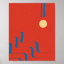 Zoek naar golvende lijnen posters Geometrisch
