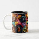 Recherche de teckel mignon tasses Fleurs
