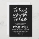 Recherche de tassel invitations Noir et blanc