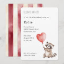 Recherche de raccoon anniversaire invitations Mignon