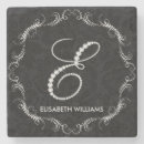 Recherche de lettre e dessous de verres Monogramme