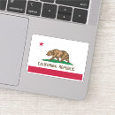 Recherche de drapeau californien autocollants République