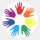 Recherche de main colorée autocollants Gay