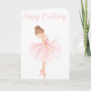 Recherche de ballerina anniversaire cartes Rose