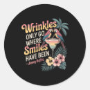 Zoek naar rimpels stickers Glimlachen