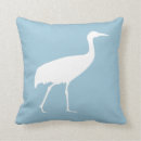 Recherche de grue blanche coussins Oiseaux