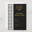 Recherche de enterrement vie de garçon invitations Noir blanc