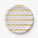 Recherche de motif de chevron assiettes en papier Pour elle