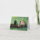 Zoek naar zee otters kaarten Schattige otter