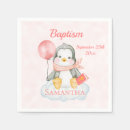 Zoek naar de van het baby van de pinguin servetten Waterverf