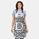 Recherche de le cuisinier tabliers Noir et blanc