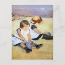 Recherche de enfants jouant sur la plage cartes postales Mary cassatt