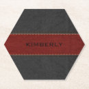 Recherche de cuir dessous de verres Noir