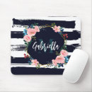 Recherche de rayure florale tapis souris Girly