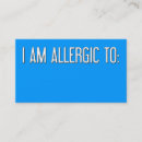 Recherche de allergie cartes visite Allergènes