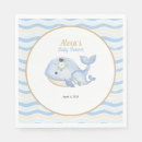 Recherche de baleine serviettes Baby shower baleine