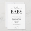 Recherche de noir blanc baby shower invitations Contemporain