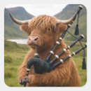 Recherche de cornemuse autocollants Vache des highlands