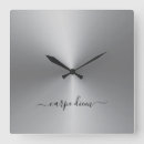 Recherche de style métallique horloges Argent