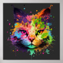 Recherche de chats colorés posters Couleur