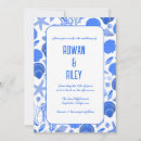 Recherche de coquillages bleus invitations Océan