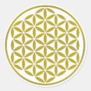 Recherche de amour et harmonie autocollants Fleur de vie