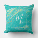 Recherche de bleu or coussins Monogramme