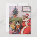 Recherche de christmas cat cartes postales Rétro