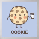 Recherche de nourriture kawaii posters Illustration