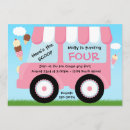 Recherche de camion crème glacée invitations Fille