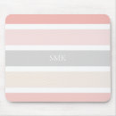 Recherche de rose et gris tapis souris Monogrammé