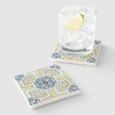 Recherche de motif jaune dessous de verres Bleu