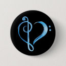 Recherche de coeur de musique badges Clef