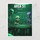 Zoek naar area 51 briefkaarten Aliens