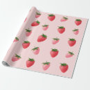 Recherche de anniversaire de fraise papier cadeau Aquarelle