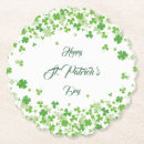 Recherche de trèfle quatre feuilles dessous de verres Vert