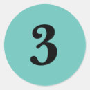 Recherche de numéro 3 autocollants Nombre