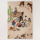 Recherche de vintage cowboy puzzles Chevaux