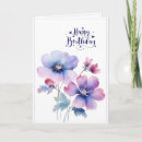 Recherche de fleurs violettes vœux cartes Toute personne