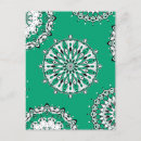 Recherche de motif mandala cartes postales Blanc