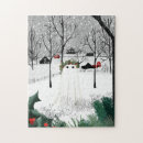 Recherche de peinture de noël puzzles Neige